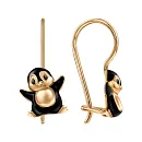 Серьги детские из красного золота