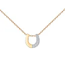 Подвеска из красного золота с фианитами