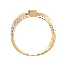 Кольцо из красного золота с фианитами