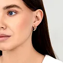 Серьги из красного золота с фианитами