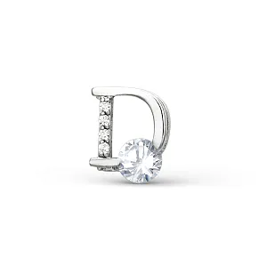 Подвеска из белого золота с фианитами