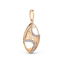 Подвеска из красного золота с фианитами