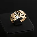 Кольцо из красного золота с фианитами