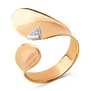 Кольцо из красного золота с фианитами