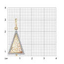 Подвеска из красного золота с фианитами