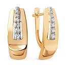 Серьги из красного золота с фианитами