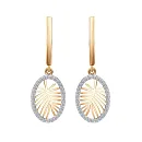 Серьги из красного золота с фианитами