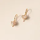 Серьги детские из красного золота с фианитами