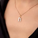 Подвеска из красного золота с фианитами