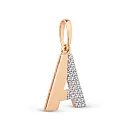 Подвеска из красного золота с фианитами