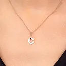 Подвеска из красного золота с фианитами