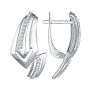 Серьги из белого золота с бриллиантами