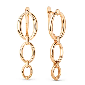 Серьги из красного золота