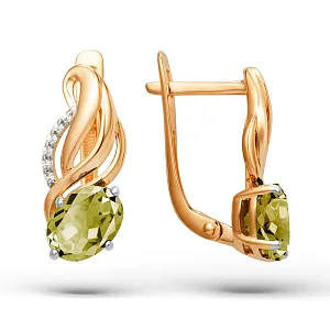 Серьги из красного золота