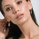 Серьги из красного золота с фианитами