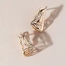 Серьги из красного золота с фианитами