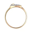 Кольцо из красного золота с фианитами