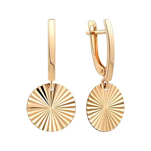 Серьги из красного золота