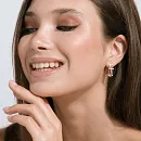 Серьги из красного золота с фианитами