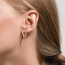 Серьги из красного золота с фианитами