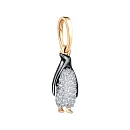 Подвеска из красного золота с фианитами