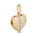 Подвеска из красного золота с фианитами