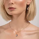 Подвеска из красного золота с фианитами