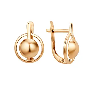 Серьги из красного золота