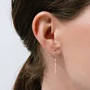 Серьги из красного золота с фианитами