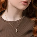 Подвеска из красного золота с фианитом