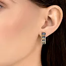 Серьги из красного золота с swiss топазами