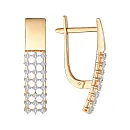 Серьги из красного золота с бриллиантами