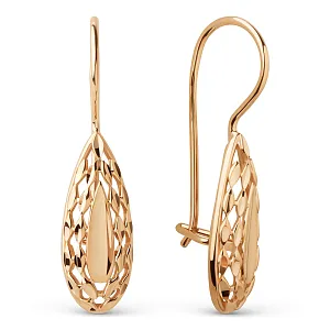 Серьги из красного золота