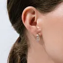 Серьги из красного золота с фианитами