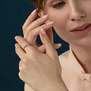 Кольцо из красного золота с фианитами