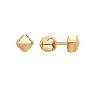 Серьги пусеты из красного золота