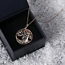 Подвеска из красного золота с фианитами