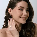 Кольцо из красного золота с фианитами