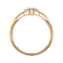 Кольцо из красного золота с бриллиантами