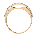 Кольцо из красного золота с фианитами