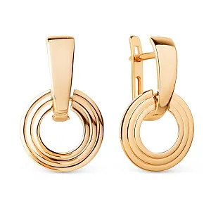 Серьги из красного золота