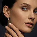 Серьги из красного золота с бриллиантами