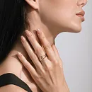 Кольцо из красного золота с фианитами