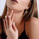 Серьги из красного золота с топазами