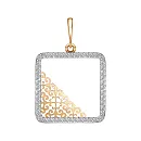 Подвеска из красного золота с фианитами