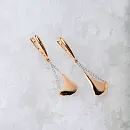 Серьги из красного золота с фианитами