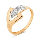 Кольцо из красного золота с фианитами