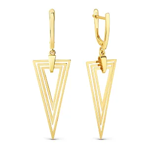 Серьги из желтого золота