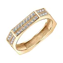 Кольцо из красного золота с бриллиантами