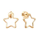 Серьги пусеты из красного золота